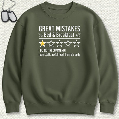 Great Mistakes Review Sweatshirt - Military Green