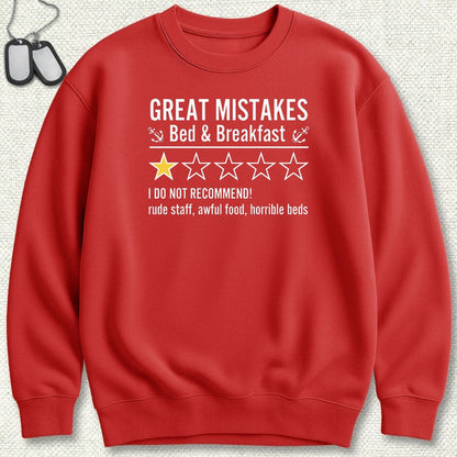 Great Mistakes Review Sweatshirt - Red