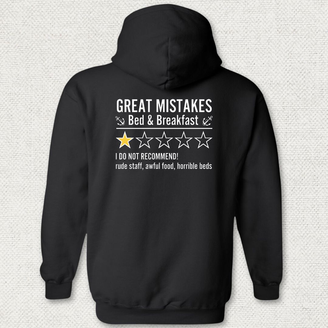 Great Mistakes Review Hoodie - Black