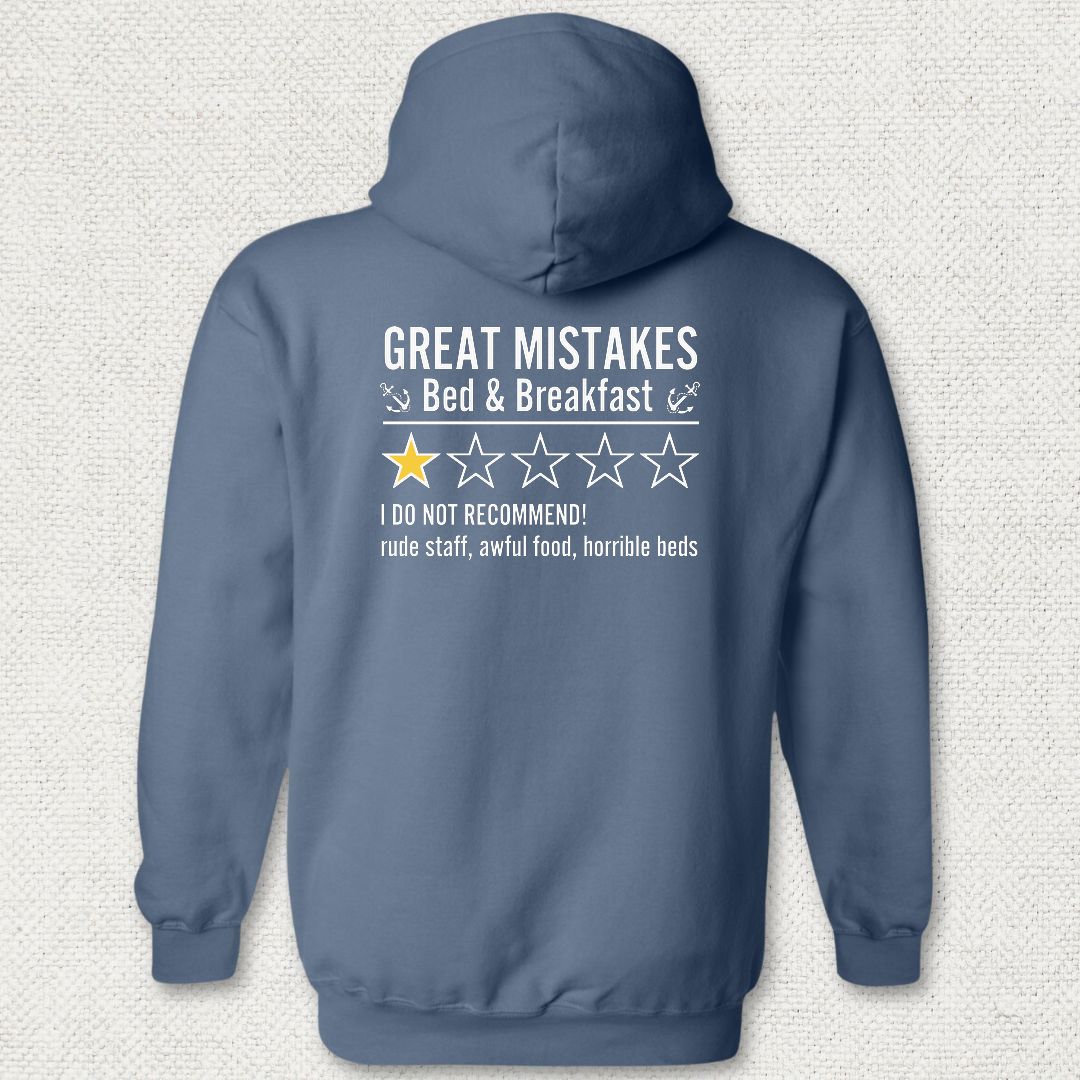 Great Mistakes Review Hoodie - Heather Navy