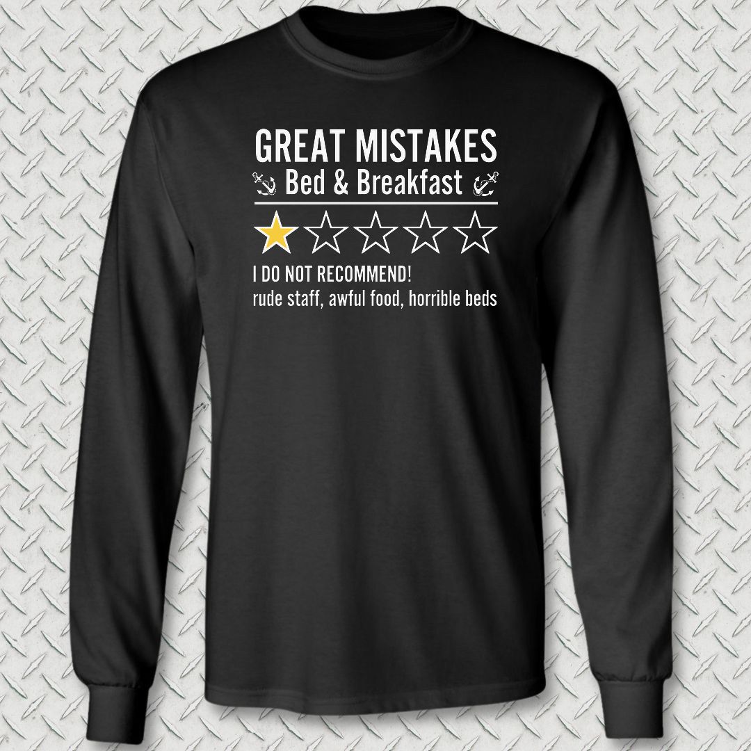 Great Mistakes Review Long Sleeve Tee - Black