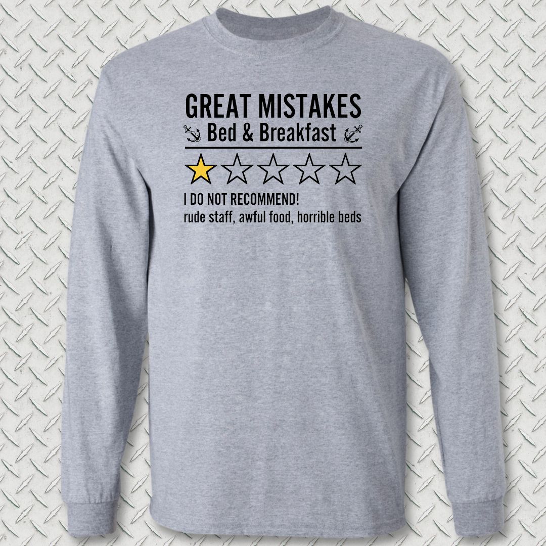 Great Mistakes Review Long Sleeve Tee - Sport Grey