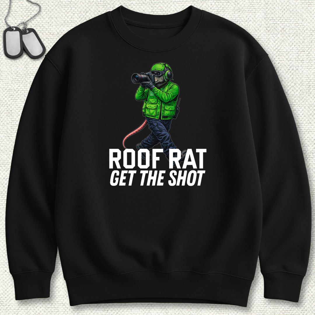 Green Roof Rat - Media Sweatshirt - Black