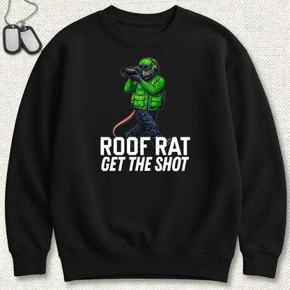 Green Roof Rat - Media Sweatshirt - Black