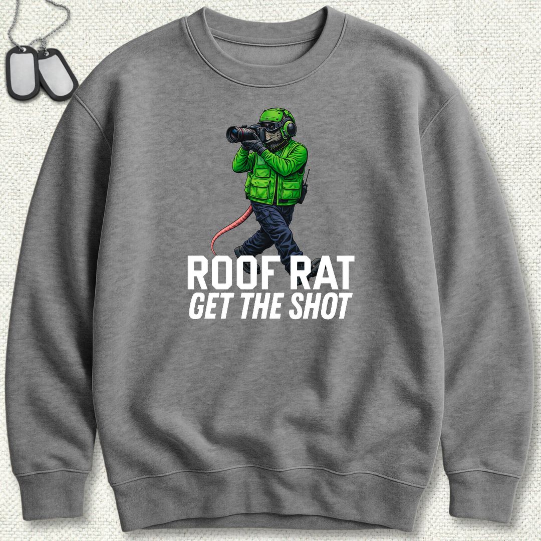 Green Roof Rat - Media Sweatshirt - Graphite Heather