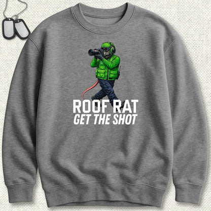 Green Roof Rat - Media Sweatshirt - Graphite Heather