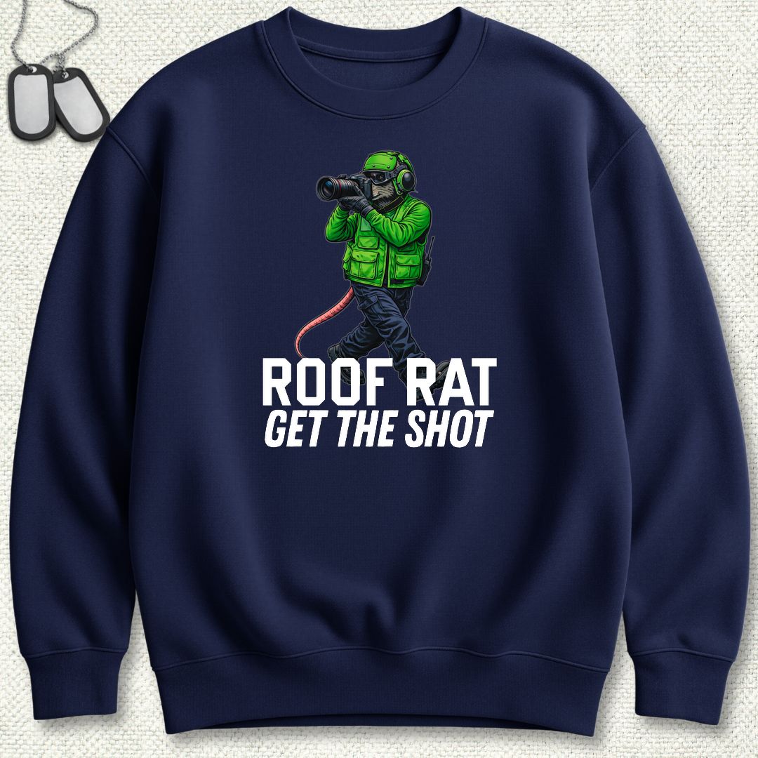 Green Roof Rat - Media Sweatshirt - Navy