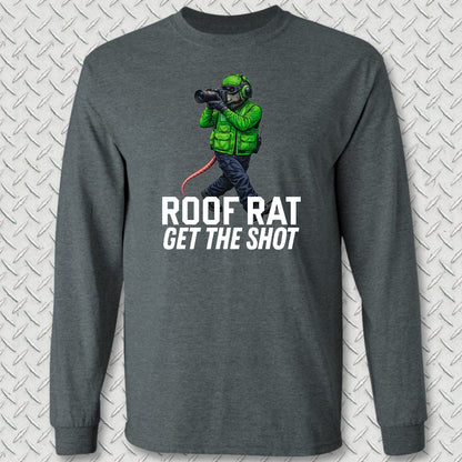 Green Roof Rat - Media Long Sleeve Tee - Dark Heather