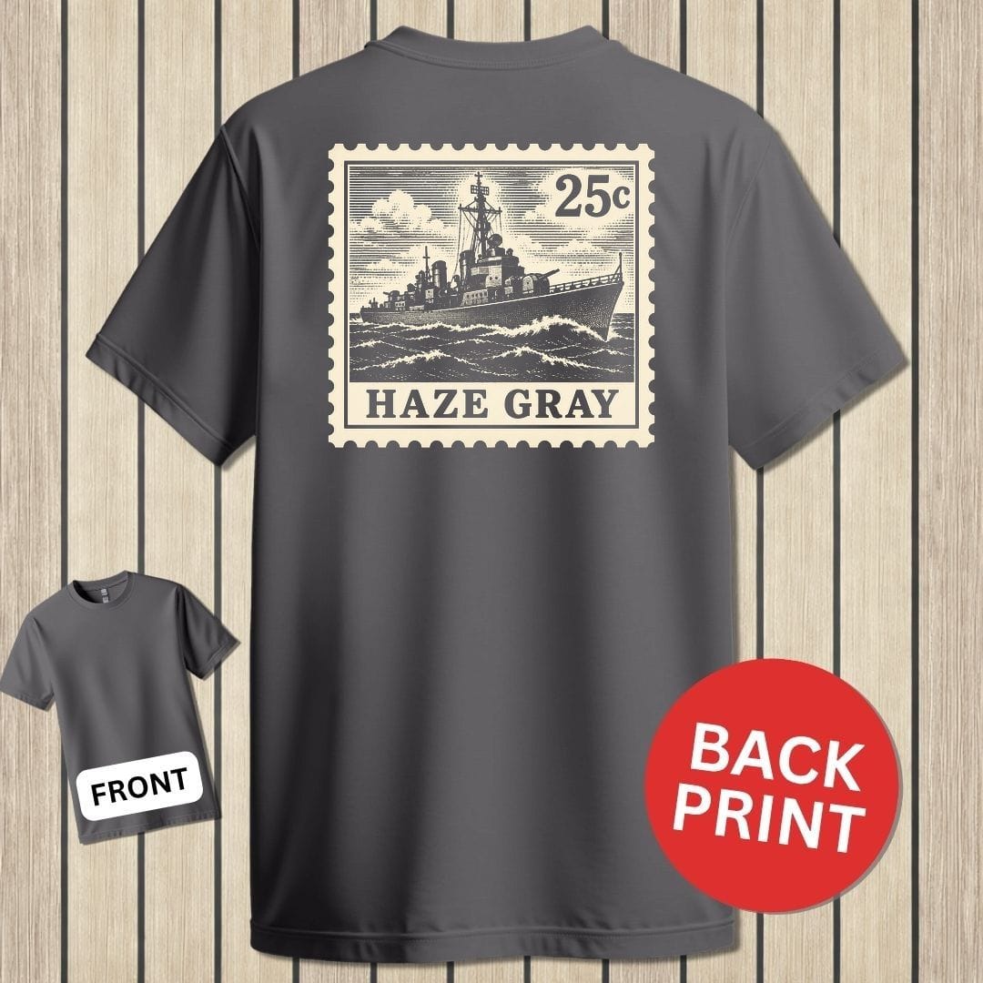 NavyHumor Classic Tee Charcoal / S Haze Gray Stamp