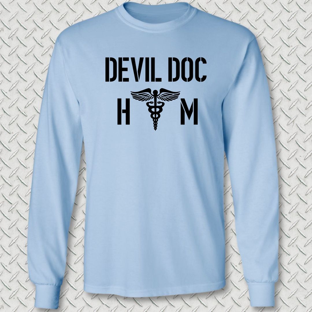 HM - Devil Doc Long Sleeve Tee - Light Blue