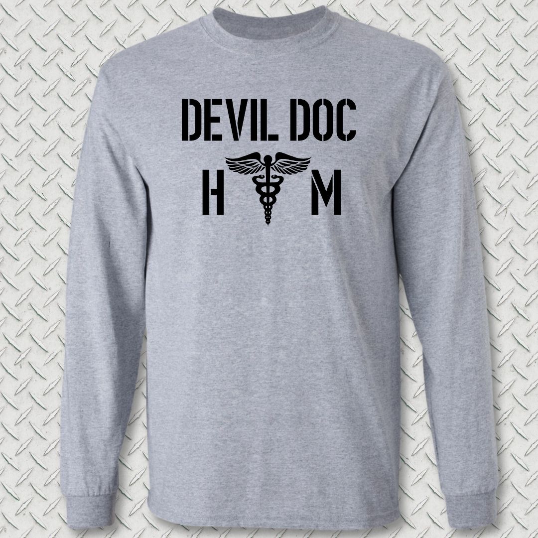 HM - Devil Doc Long Sleeve Tee - Sport Grey