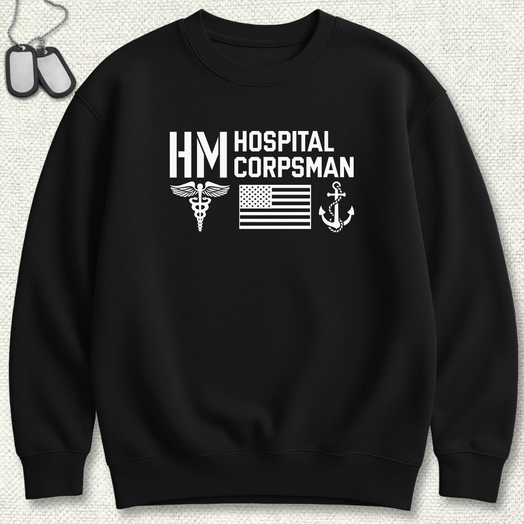 HM - Flag & Anchor Sweatshirt - Black