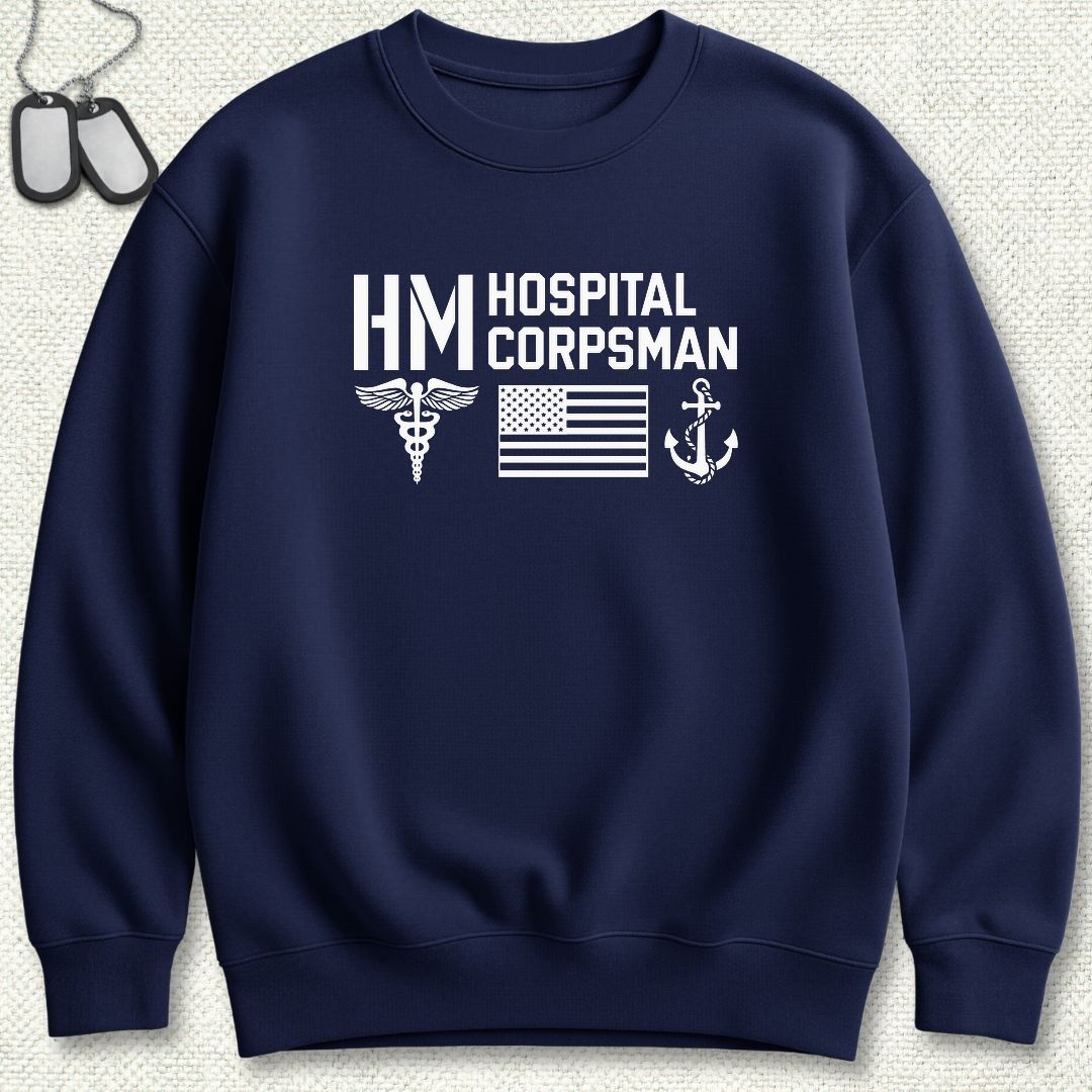 HM - Flag & Anchor Sweatshirt - Navy