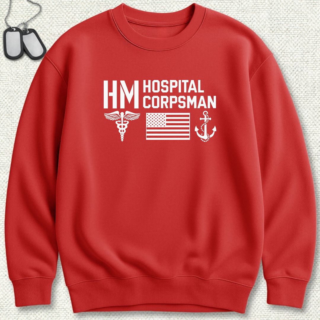 HM - Flag & Anchor Sweatshirt - Red