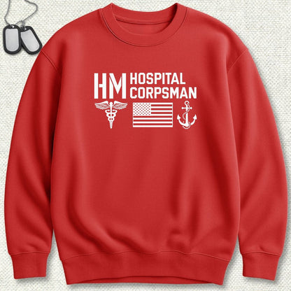 HM - Flag & Anchor Sweatshirt - Red