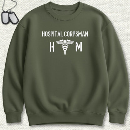 HM - Hospital Corpsman Sweatshirt - Military Green
