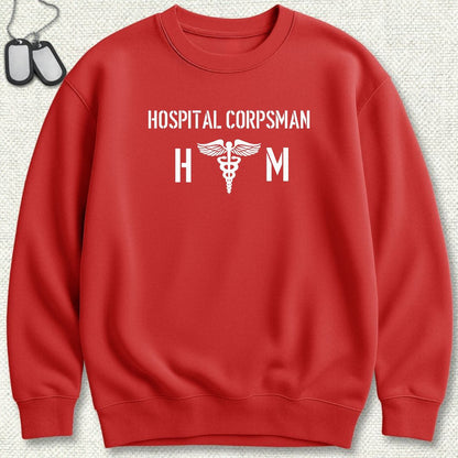 HM - Hospital Corpsman Sweatshirt - Red