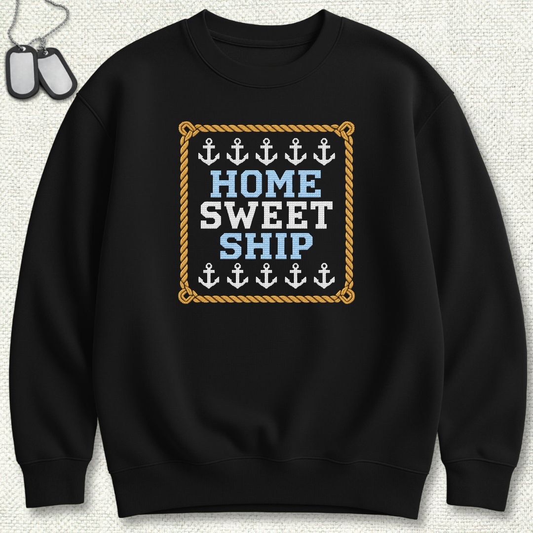 Home Sweet Ship Sweatshirt - Black
