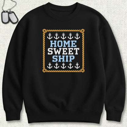 Home Sweet Ship Sweatshirt - Black