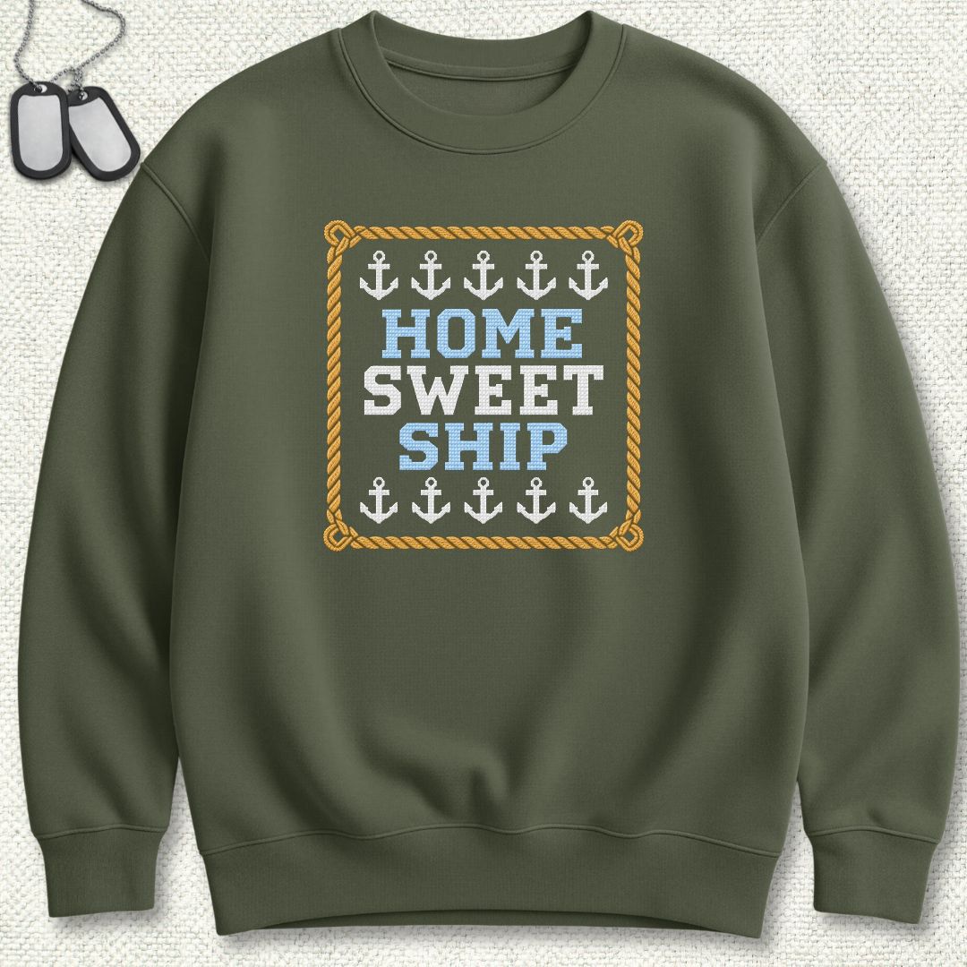 Home Sweet Ship Sweatshirt - Military Green