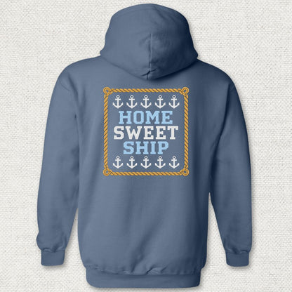 Home Sweet Ship Hoodie - Heather Navy
