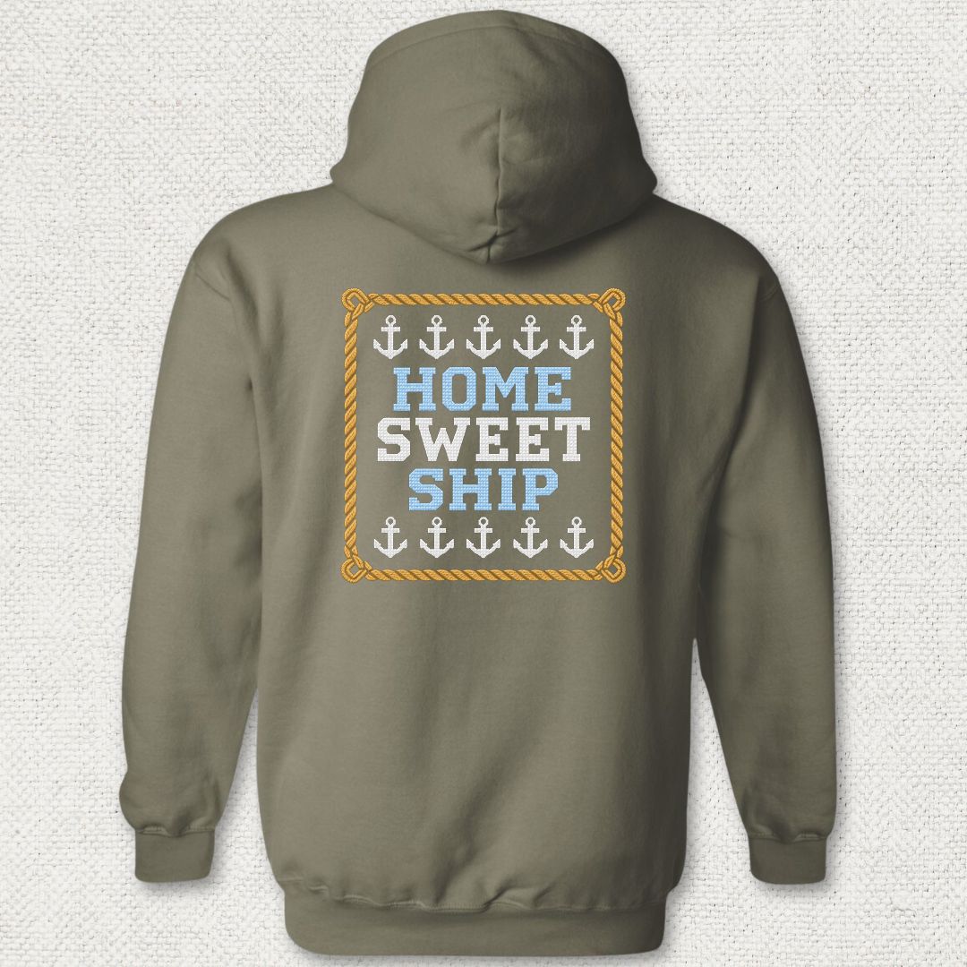 Home Sweet Ship Hoodie - Military Green