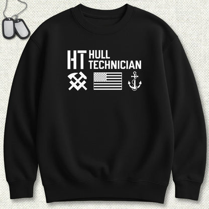 HT - Flag & Anchor Sweatshirt - Black