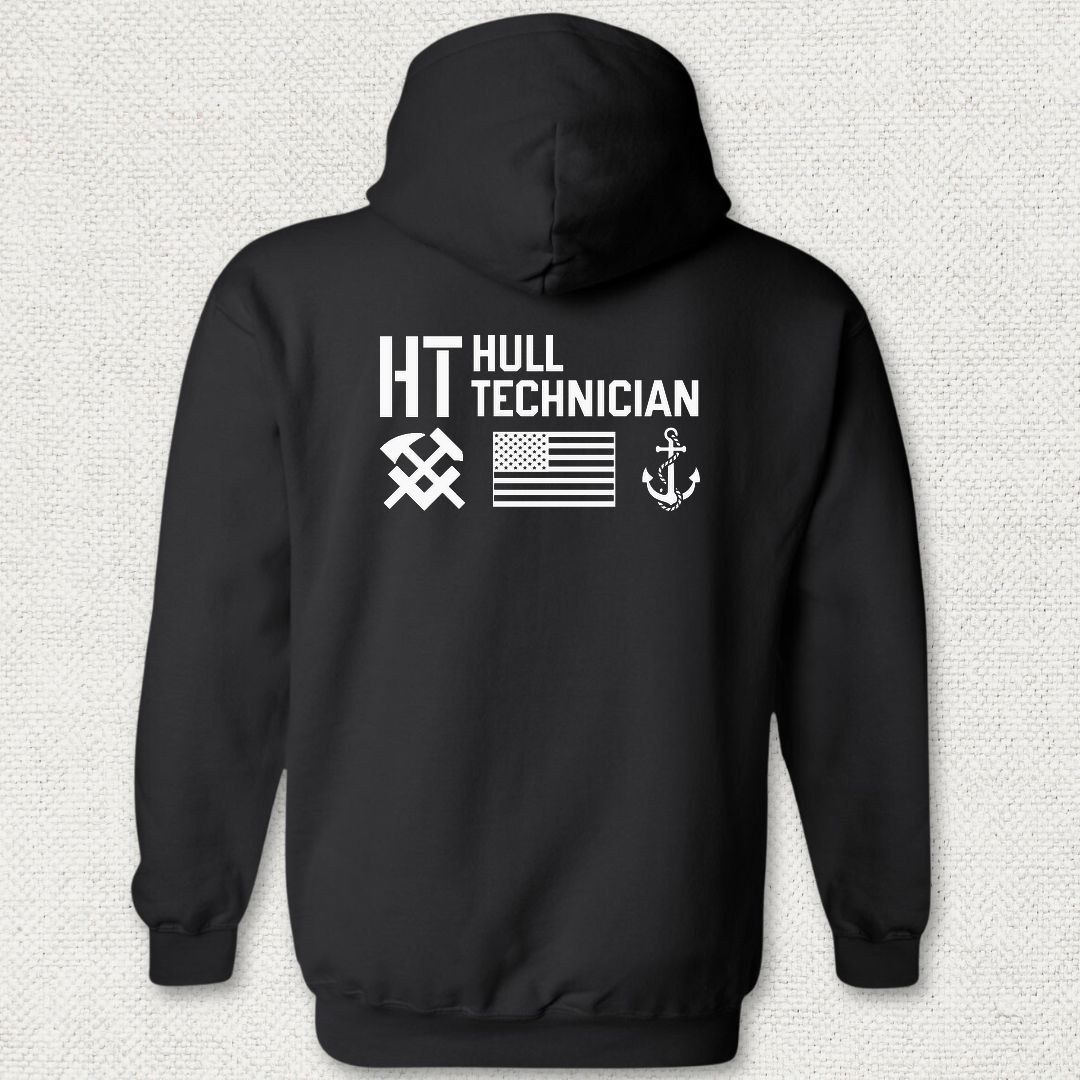HT - Flag & Anchor Hoodie - Black