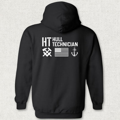 HT - Flag & Anchor Hoodie - Black
