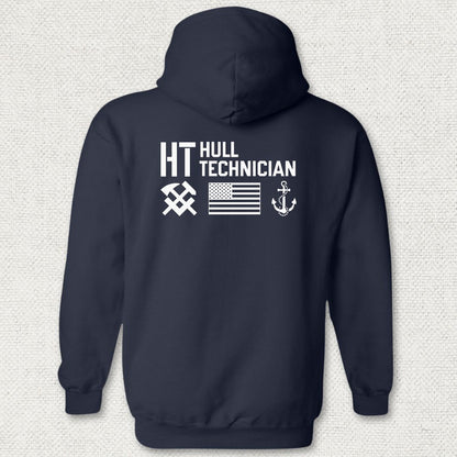 HT - Flag & Anchor Hoodie - Navy