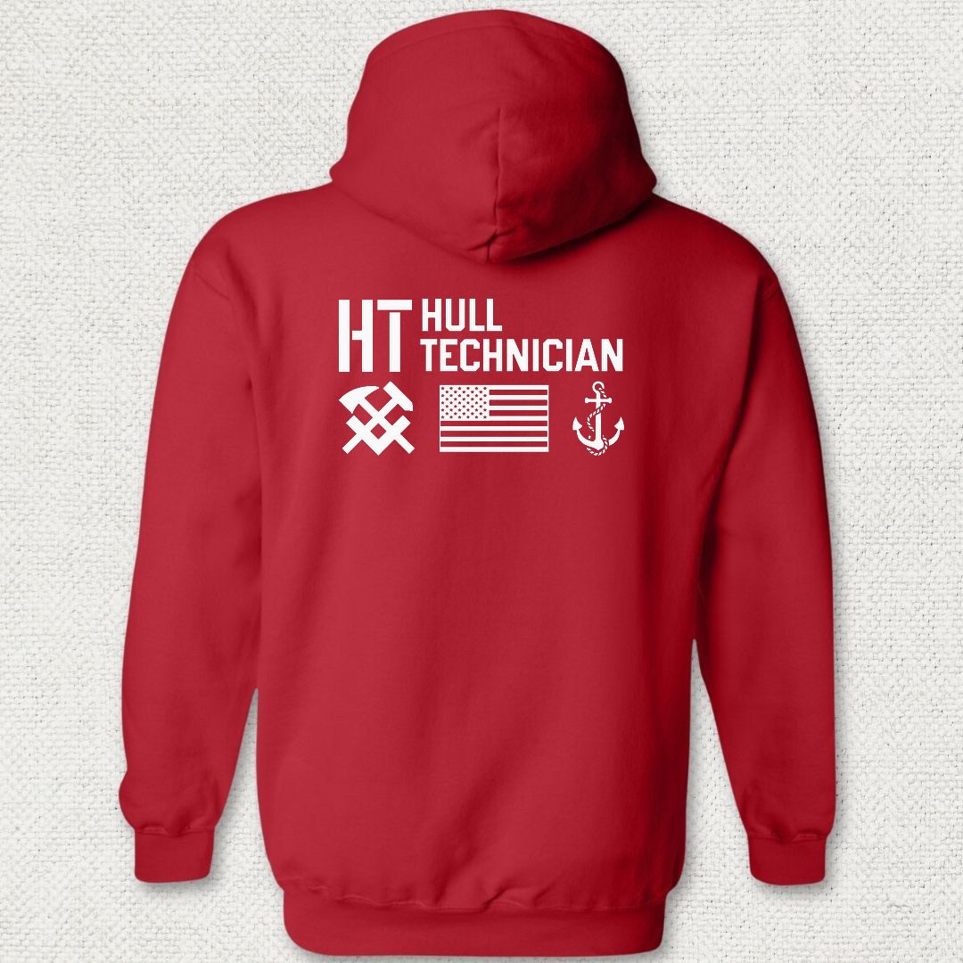 HT - Flag & Anchor Hoodie - Red