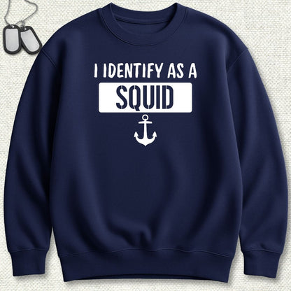 I Identify as a Squid Sweatshirt - Navy