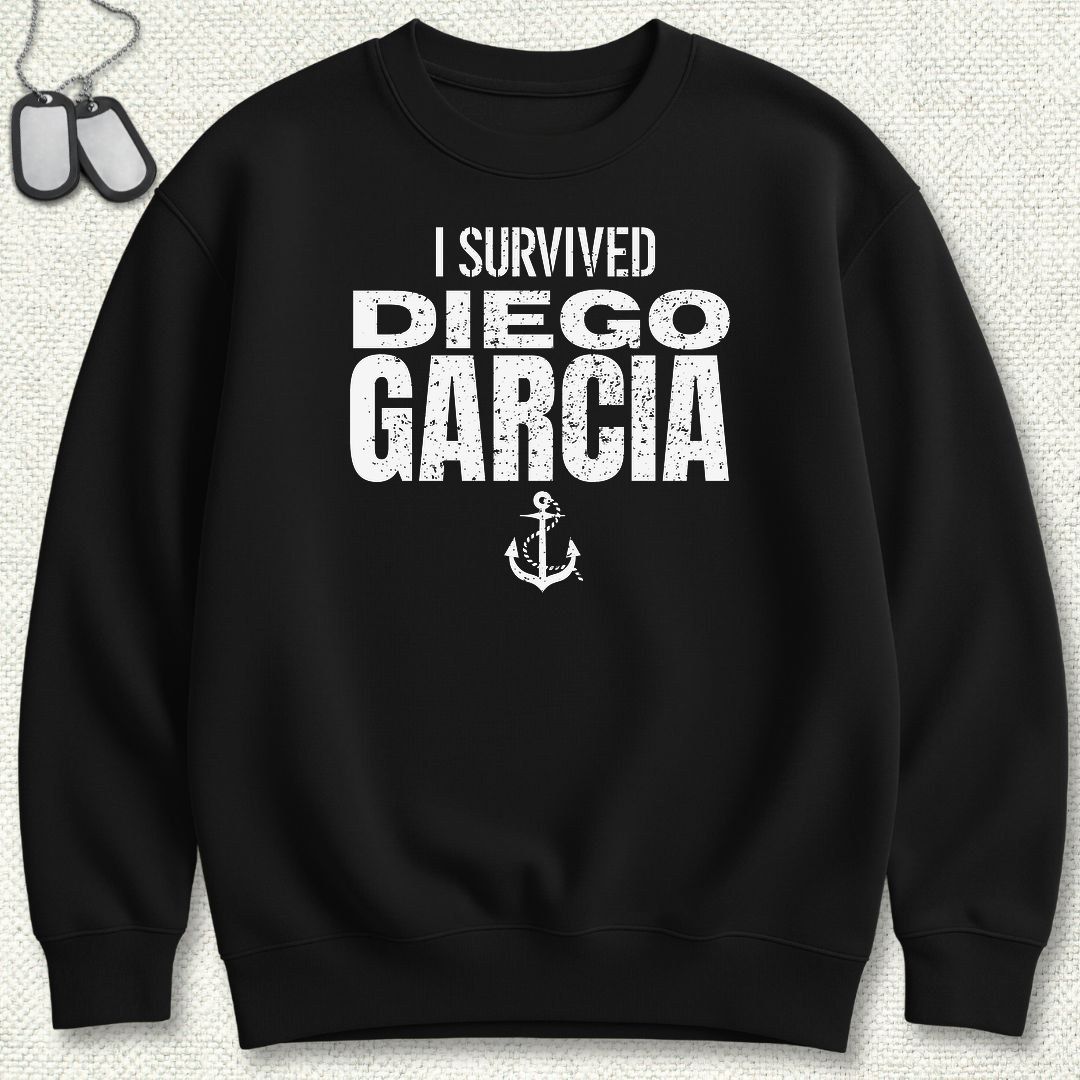 I Survived Diego Garcia Sweatshirt - Black