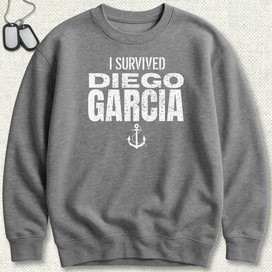 I Survived Diego Garcia Sweatshirt - Graphite Heather
