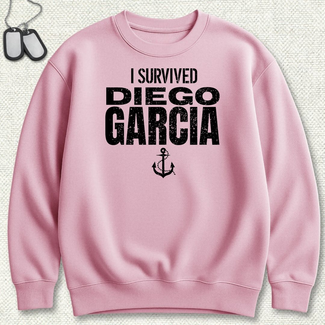 I Survived Diego Garcia Sweatshirt - Pink