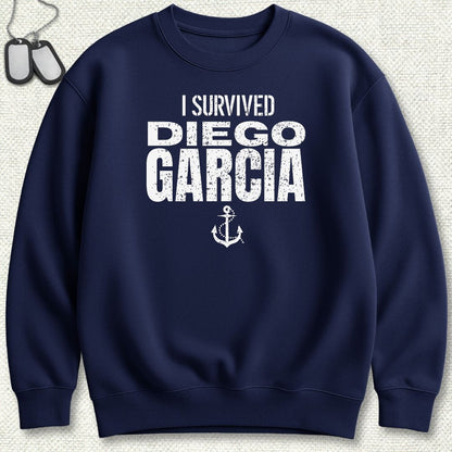 I Survived Diego Garcia Sweatshirt - Navy