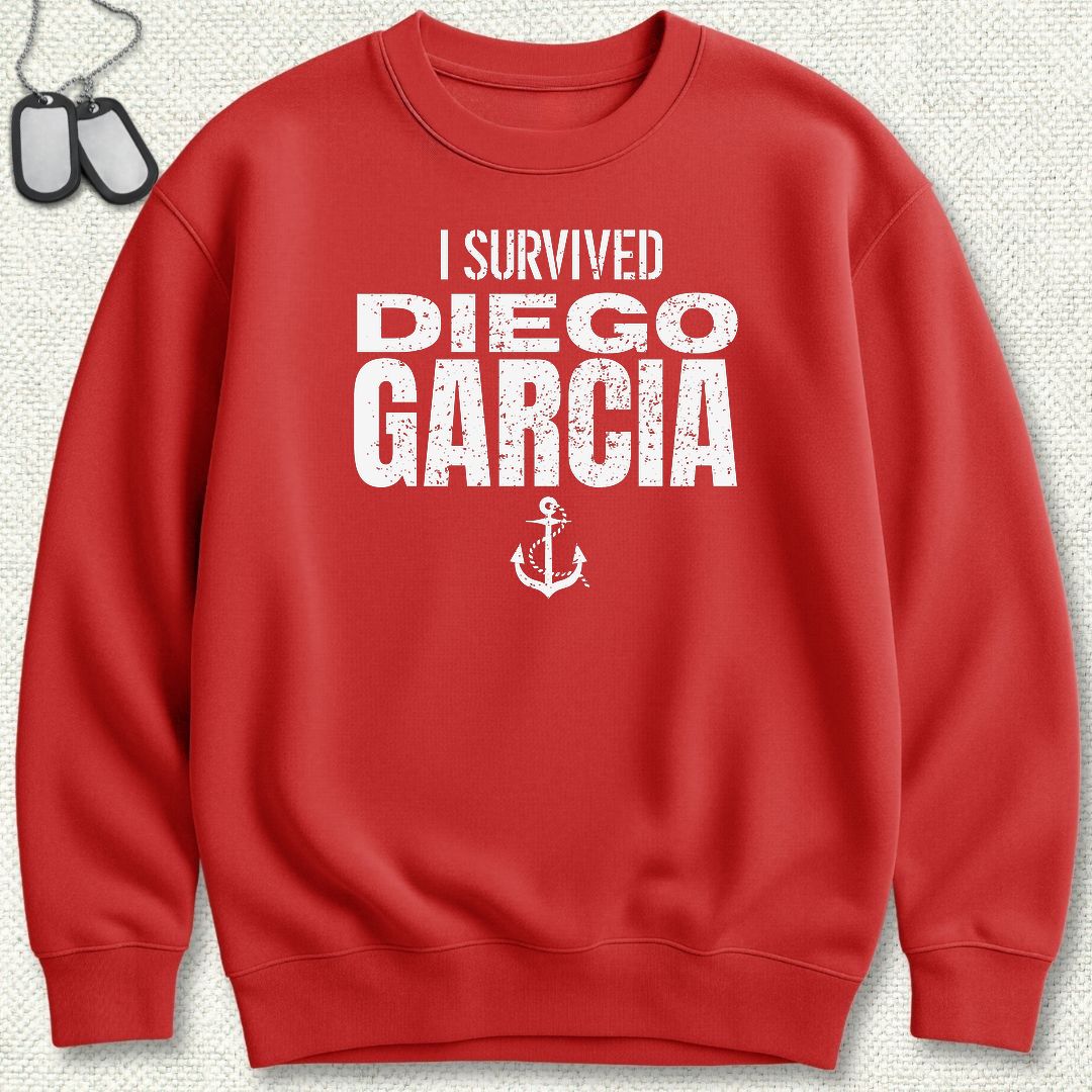 I Survived Diego Garcia Sweatshirt - Red