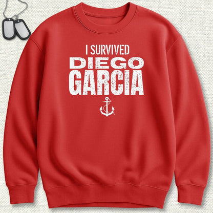 I Survived Diego Garcia Sweatshirt - Red