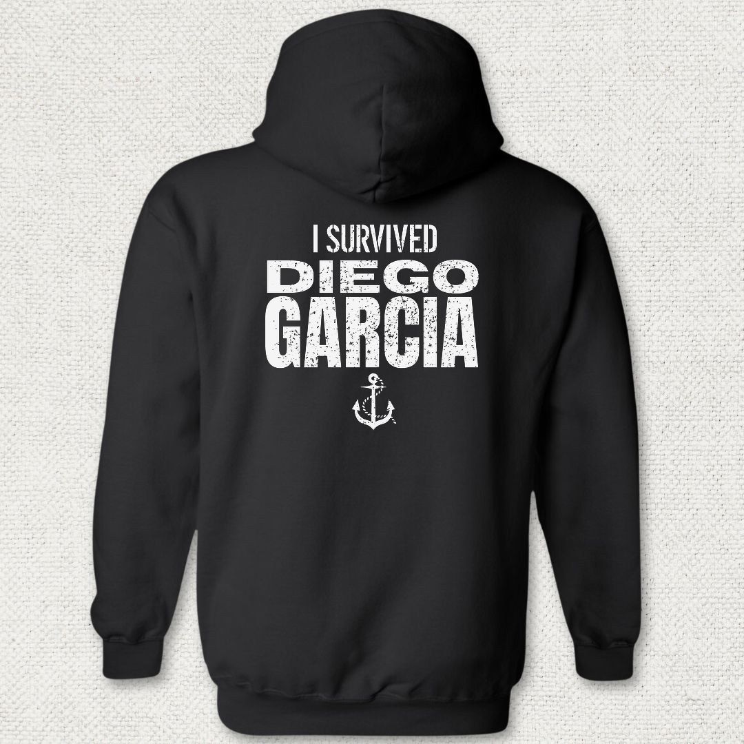 I Survived Diego Garcia Hoodie - Black