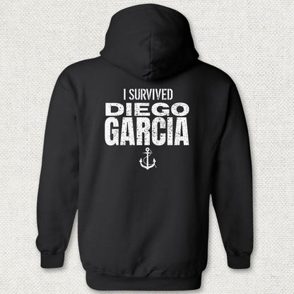 I Survived Diego Garcia Hoodie - Black