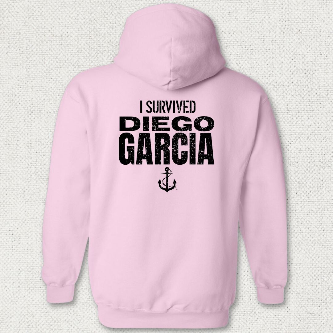 I Survived Diego Garcia Hoodie - Pink