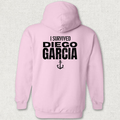 I Survived Diego Garcia Hoodie - Pink