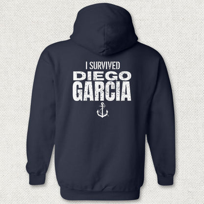 I Survived Diego Garcia Hoodie - Navy