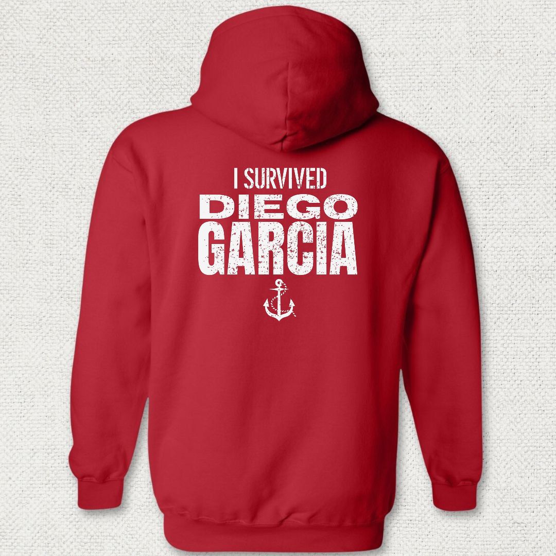 I Survived Diego Garcia Hoodie - Red