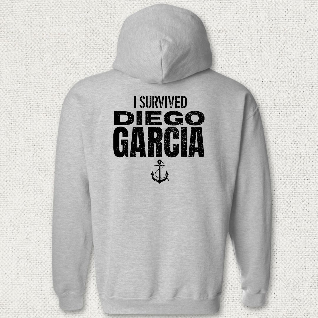 I Survived Diego Garcia Hoodie - Sport Grey
