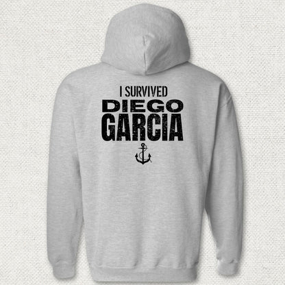 I Survived Diego Garcia Hoodie - Sport Grey