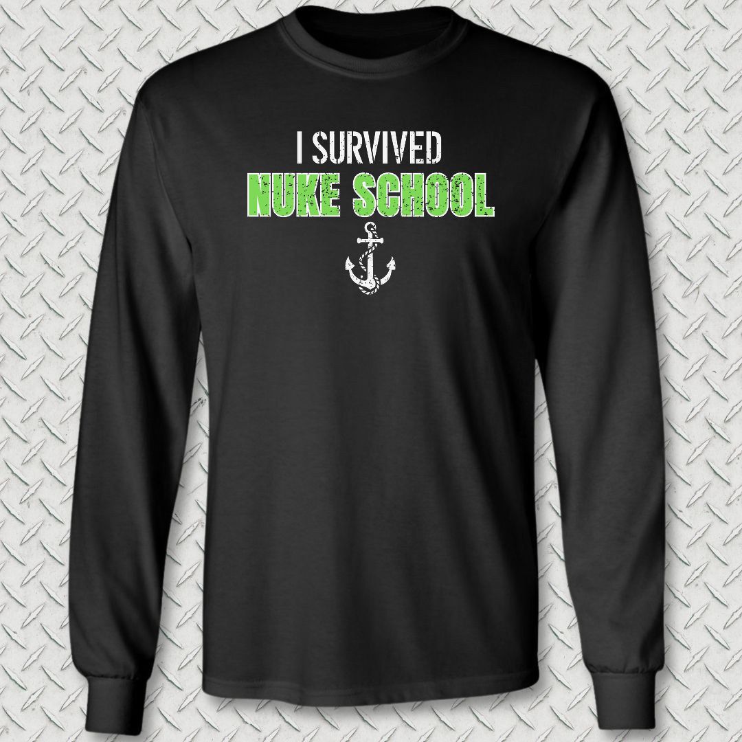 I Survived Nuke School Long Sleeve Tee - Black
