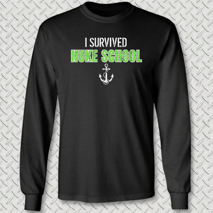 I Survived Nuke School Long Sleeve Tee - Black
