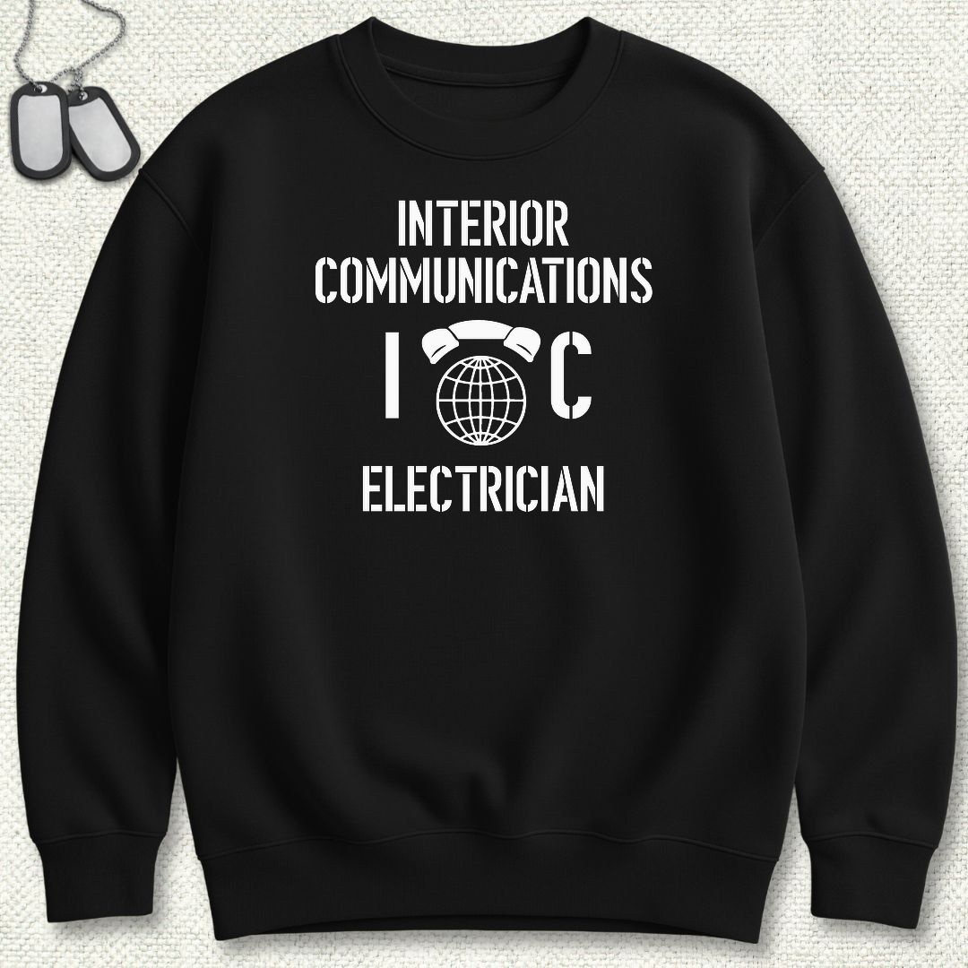 IC - Interior Communications Electrician Sweatshirt - Black