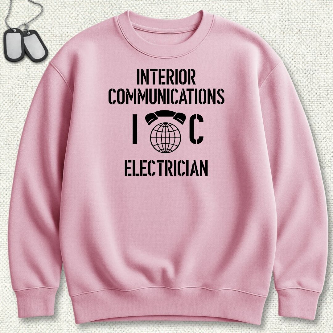 IC - Interior Communications Electrician Sweatshirt - Pink